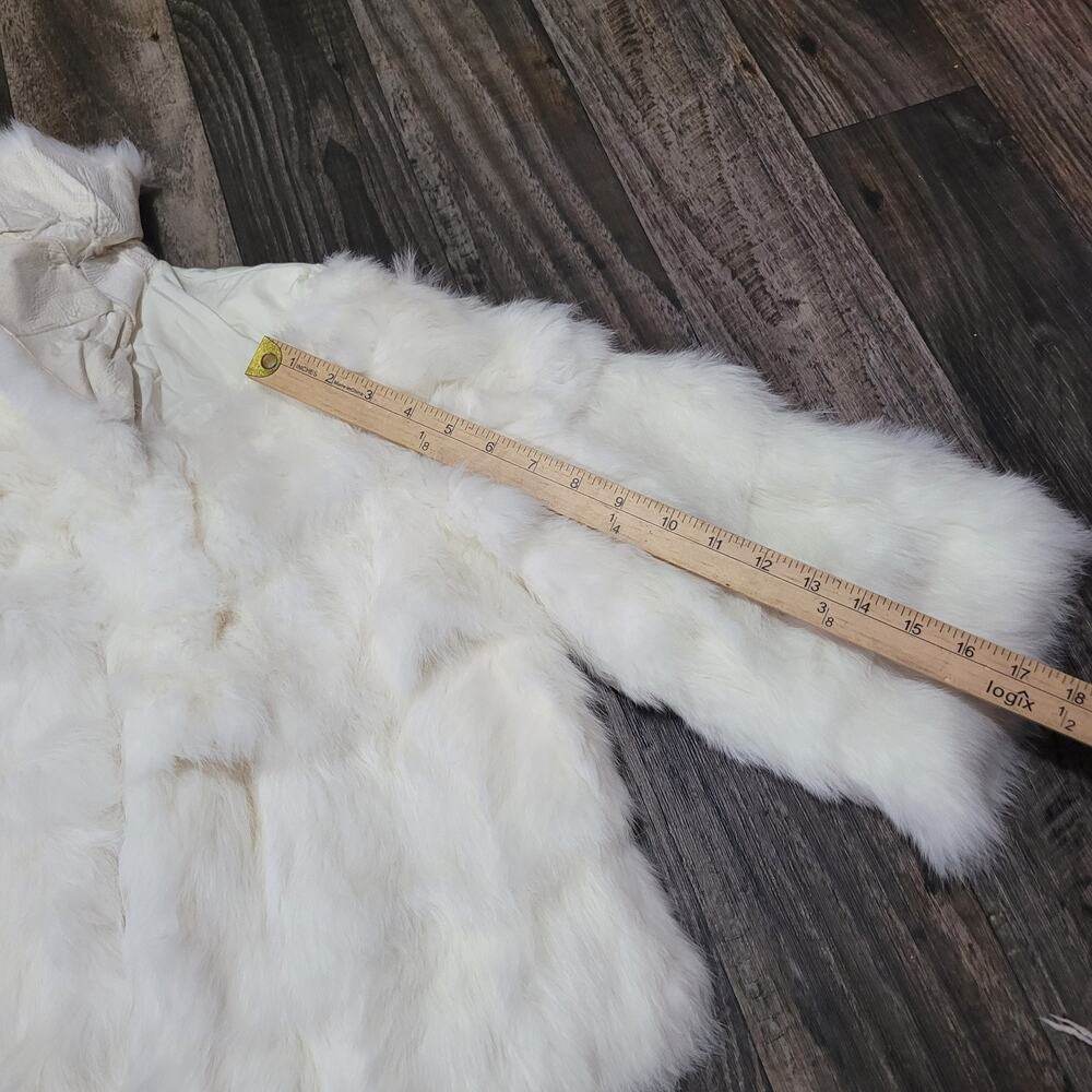 Love Token Rabbit Fur Layered Jacket Size Small Hook And Eye Soft - Picture 5 of 13